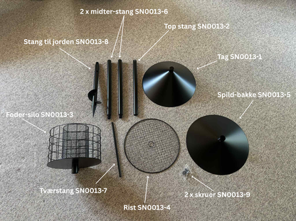 Midter-stang - Rottesikret luksus fuglehus - Hver stang er 50 cm